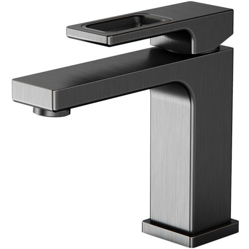 Смеситель для умывальника Gappo G1017-9, оружейная сталь