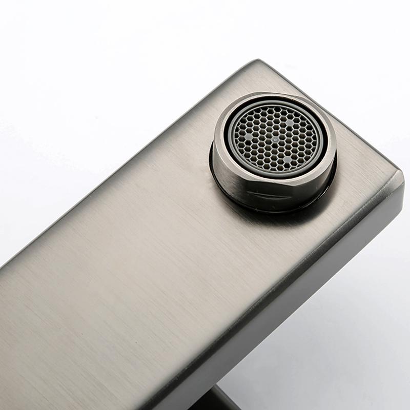 Смеситель для умывальника Gappo G1017-9, оружейная сталь — изображение 6