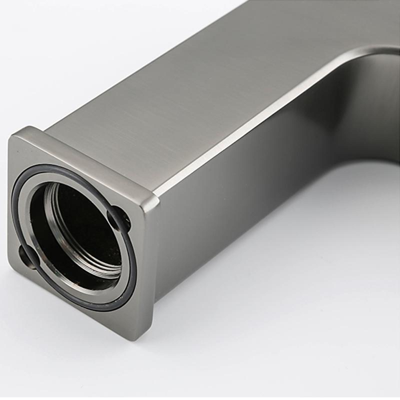 Смеситель для умывальника Gappo G1017-9, оружейная сталь — изображение 7