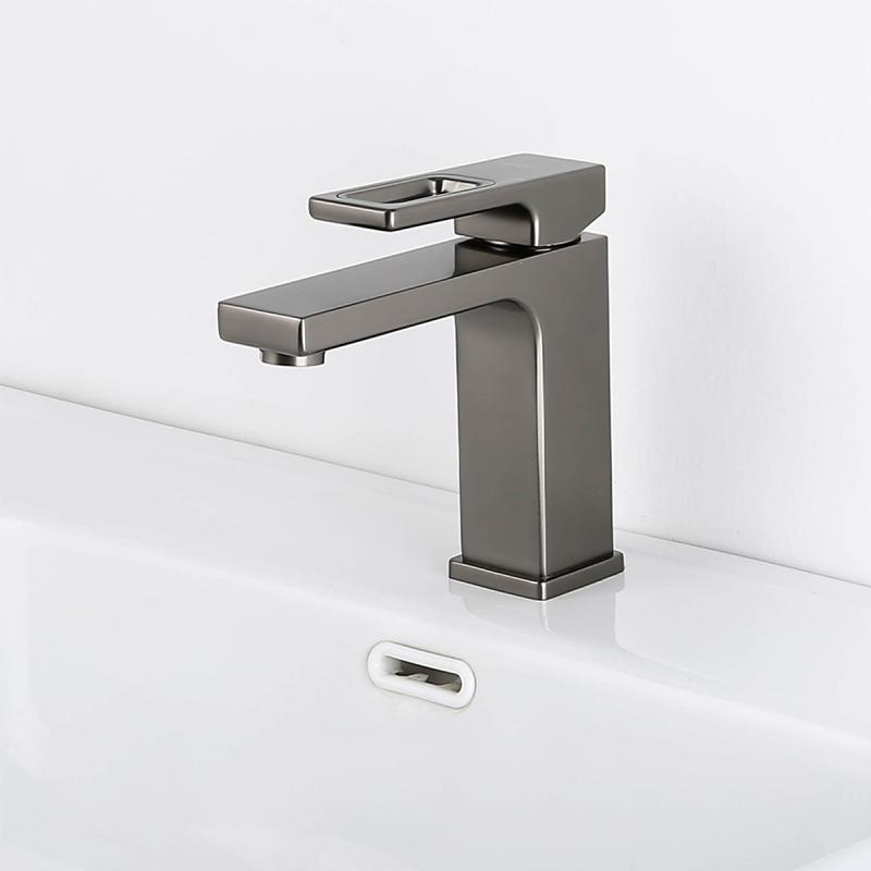 Смеситель для умывальника Gappo G1017-9, оружейная сталь — изображение 11