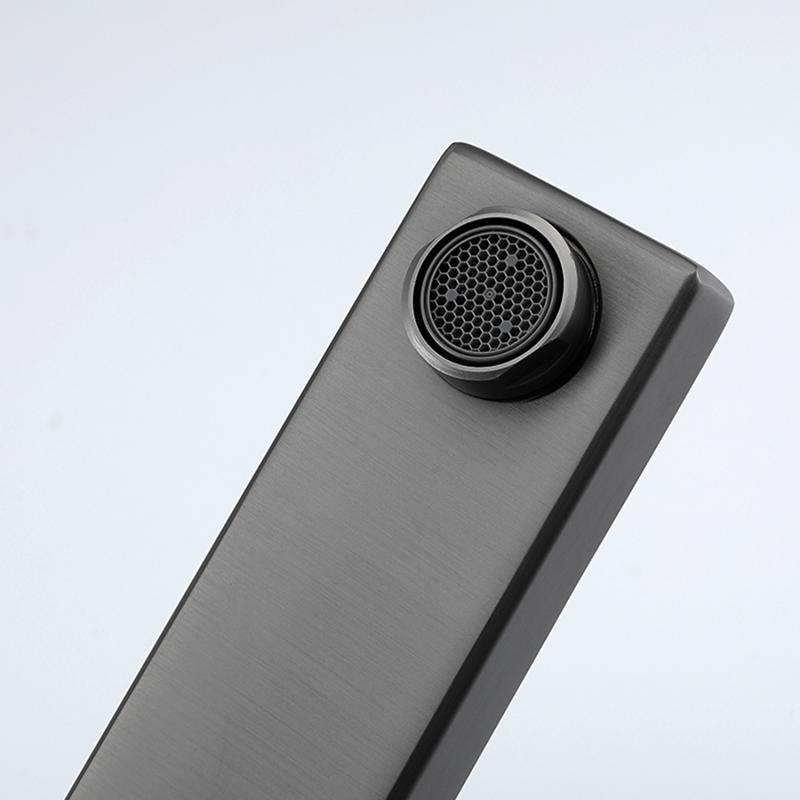 Смеситель для умывальника Gappo G1017-92, оружейная сталь — изображение 4