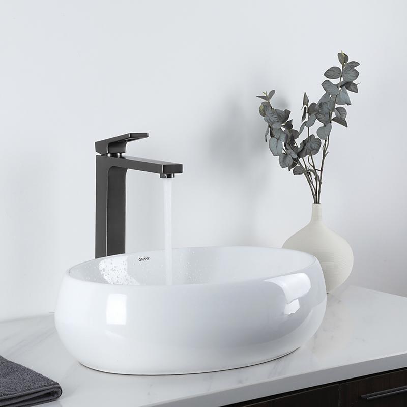 Смеситель для умывальника Gappo G1017-92, оружейная сталь — изображение 6