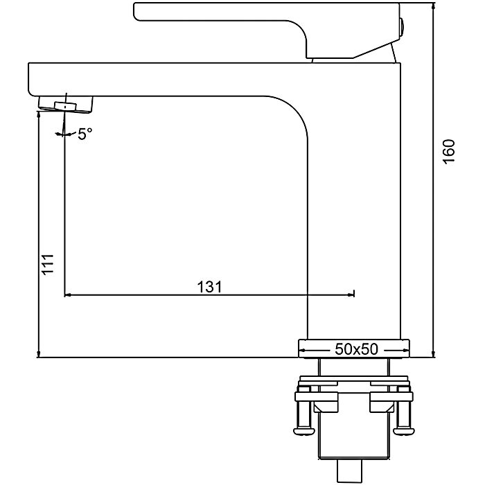 Смеситель для умывальника Gappo G1017-8, белый/хром — изображение 2