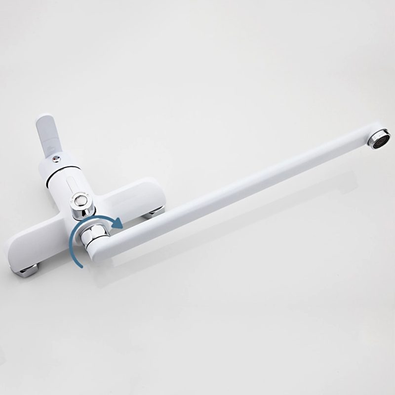 Смеситель для ванны Frap F2241, белый/хром — изображение 5