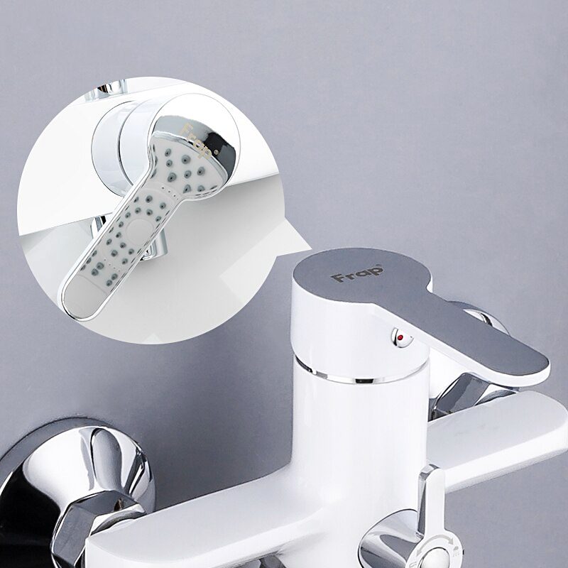 Смеситель для ванны Frap F2241, белый/хром — изображение 8