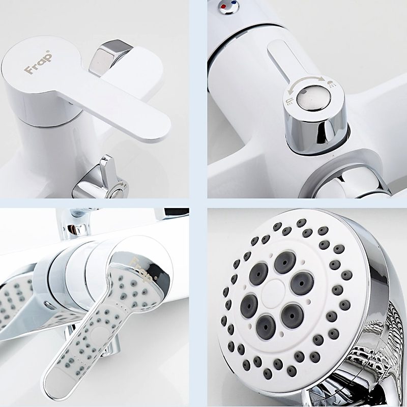 Смеситель для ванны Frap F2241, белый/хром — изображение 10