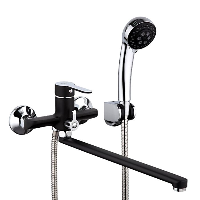 Смеситель для ванны Frap F2242, чёрный/хром