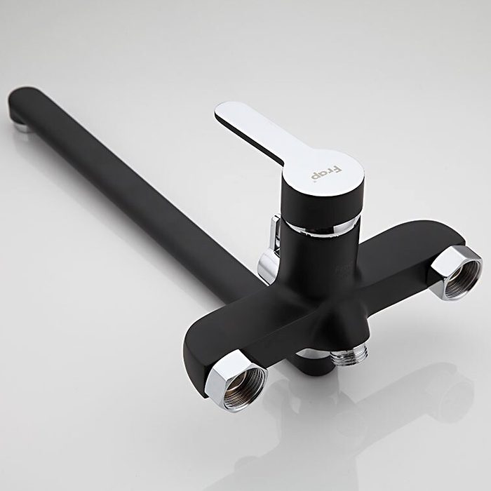 Смеситель для ванны Frap F2242, чёрный/хром — изображение 4