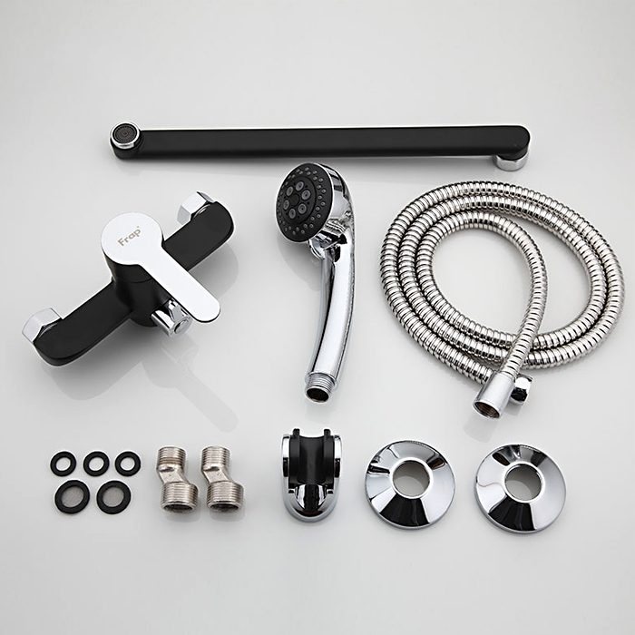 Смеситель для ванны Frap F2242, чёрный/хром — изображение 11