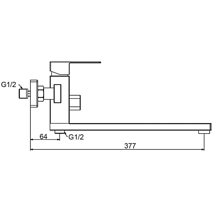 Смеситель для ванны Frap F22802, сатин — изображение 2