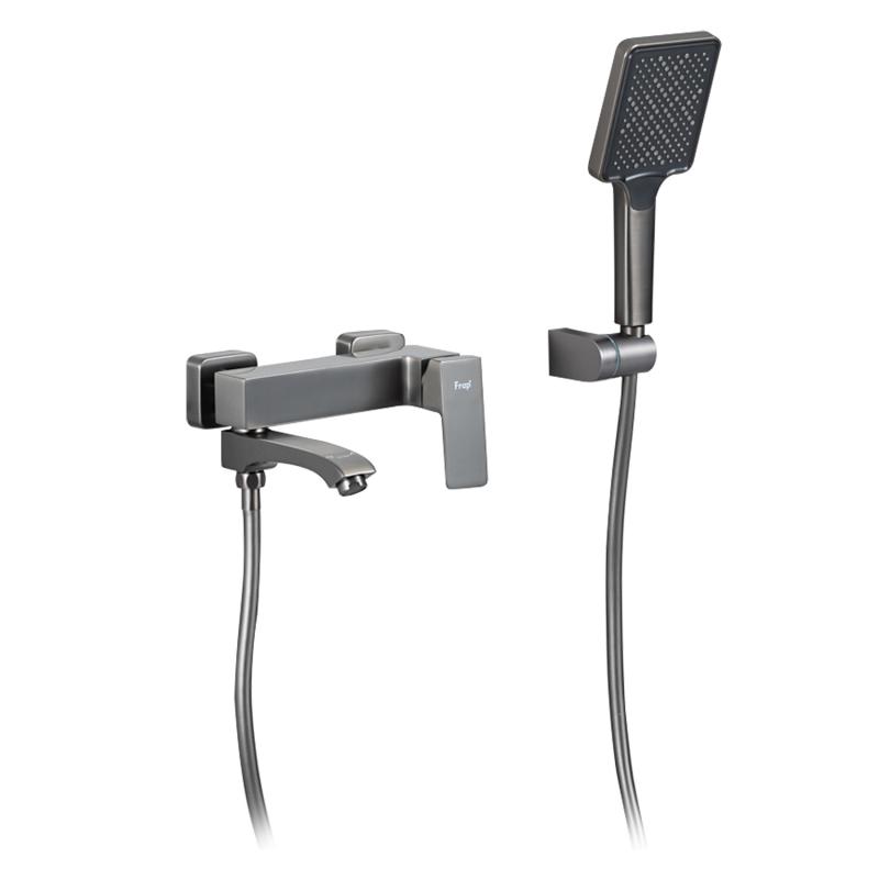 Смеситель для ванны Frap F3276-9, оружейная сталь