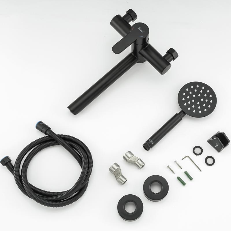 Смеситель для ванны Frap F32801-6, чёрный — изображение 10