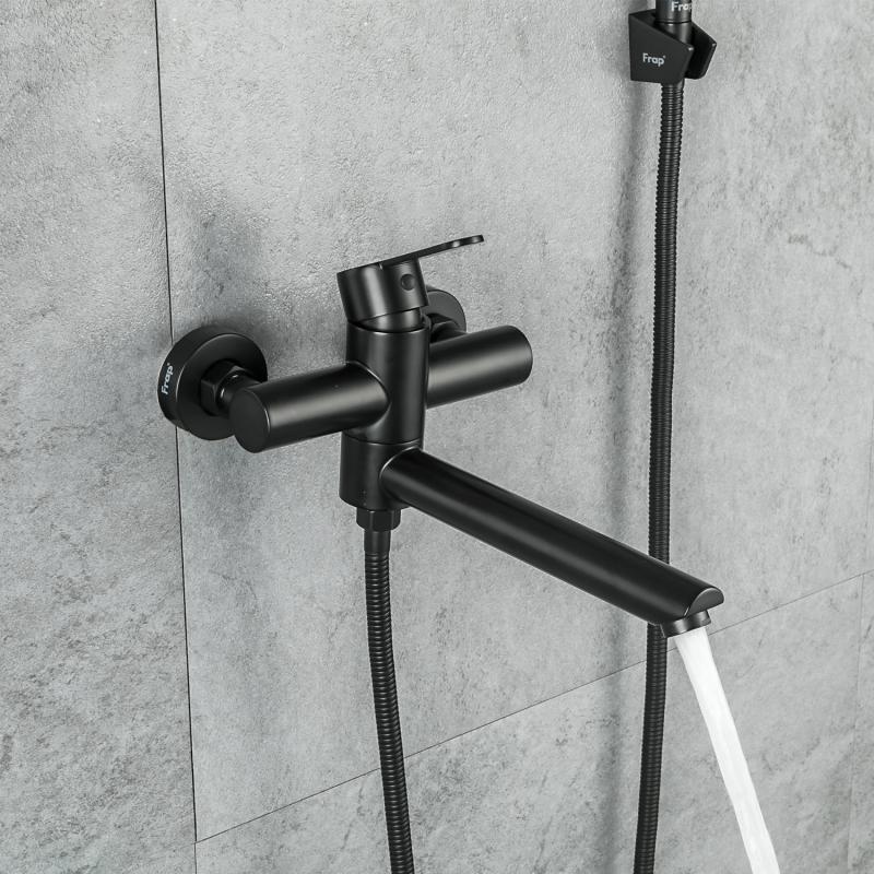 Смеситель для ванны Frap F32801-6, чёрный — изображение 11