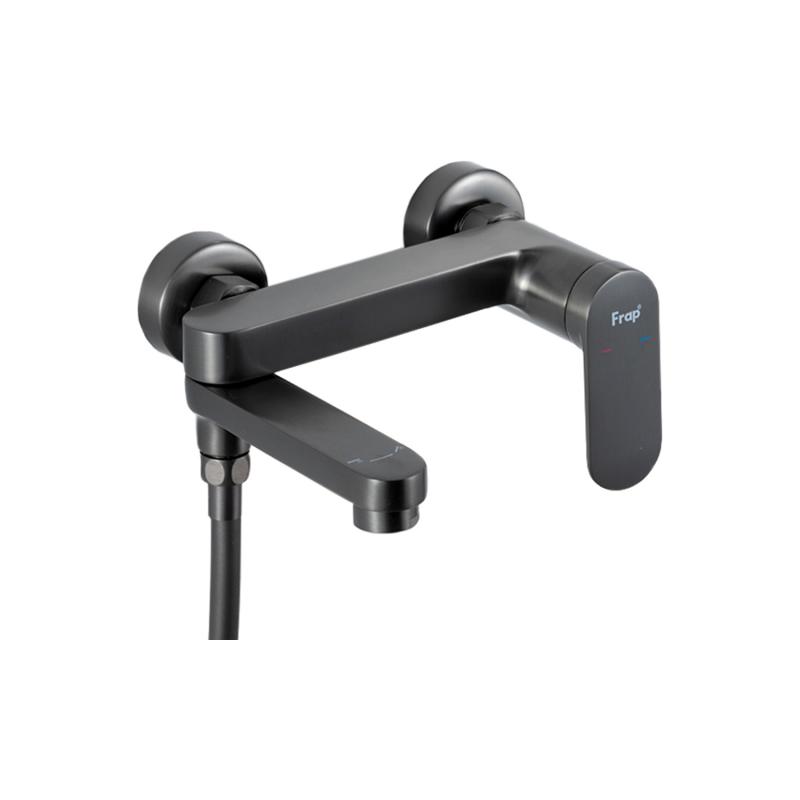 Смеситель для ванны Frap F3285-9, оружейная сталь