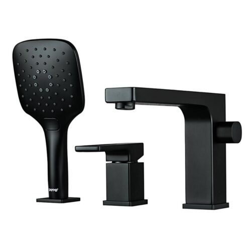 Смеситель для ванны врезной Gappo G1117-6, чёрный