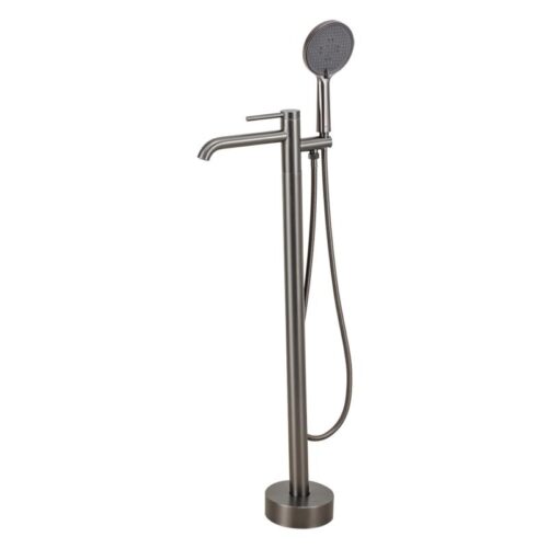 Смеситель напольный для ванны Gappo G3006-9, оружейная сталь