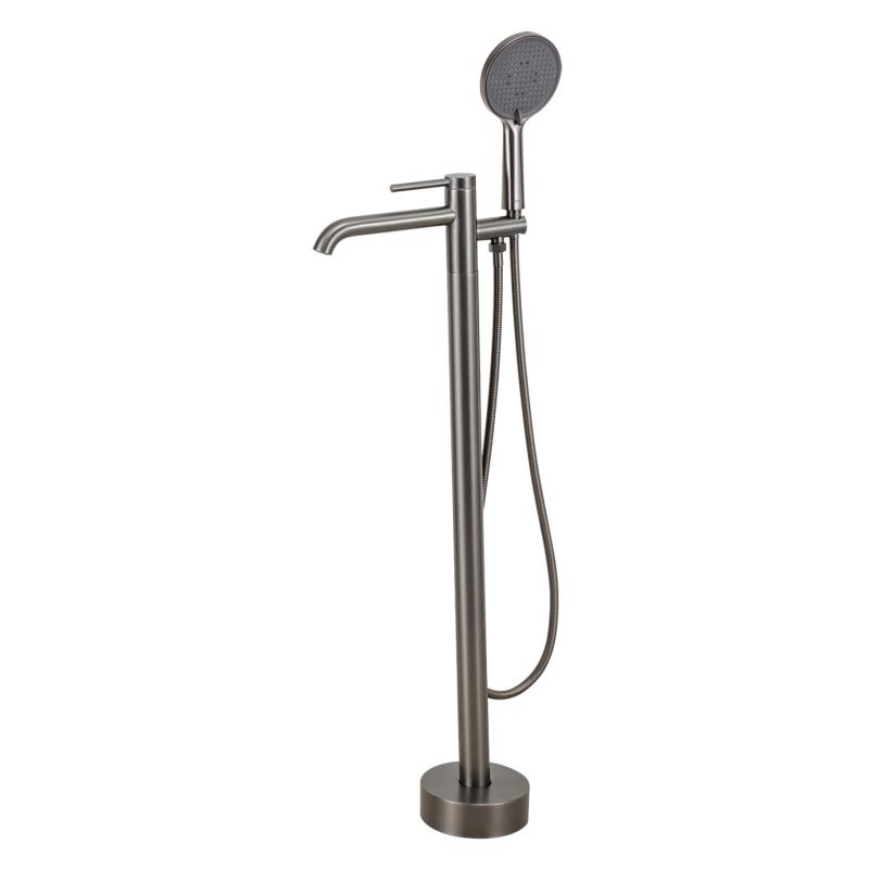 Смеситель напольный для ванны Gappo G3006-9, оружейная сталь