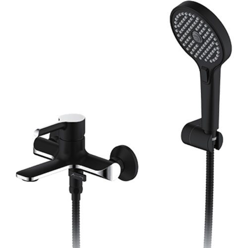 Смеситель для ванны Gappo G3203-6, чёрный/хром