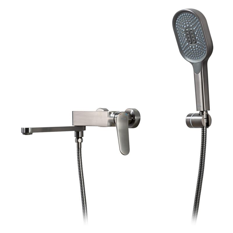 Смеситель для ванны Gappo G3210-9, оружейная сталь