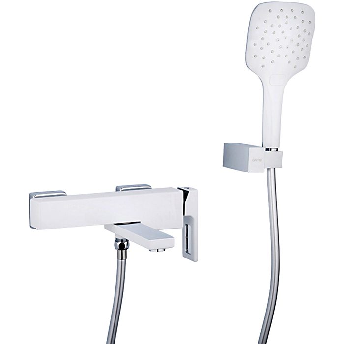 Смеситель для ванны Gappo G3217-8, белый/хром