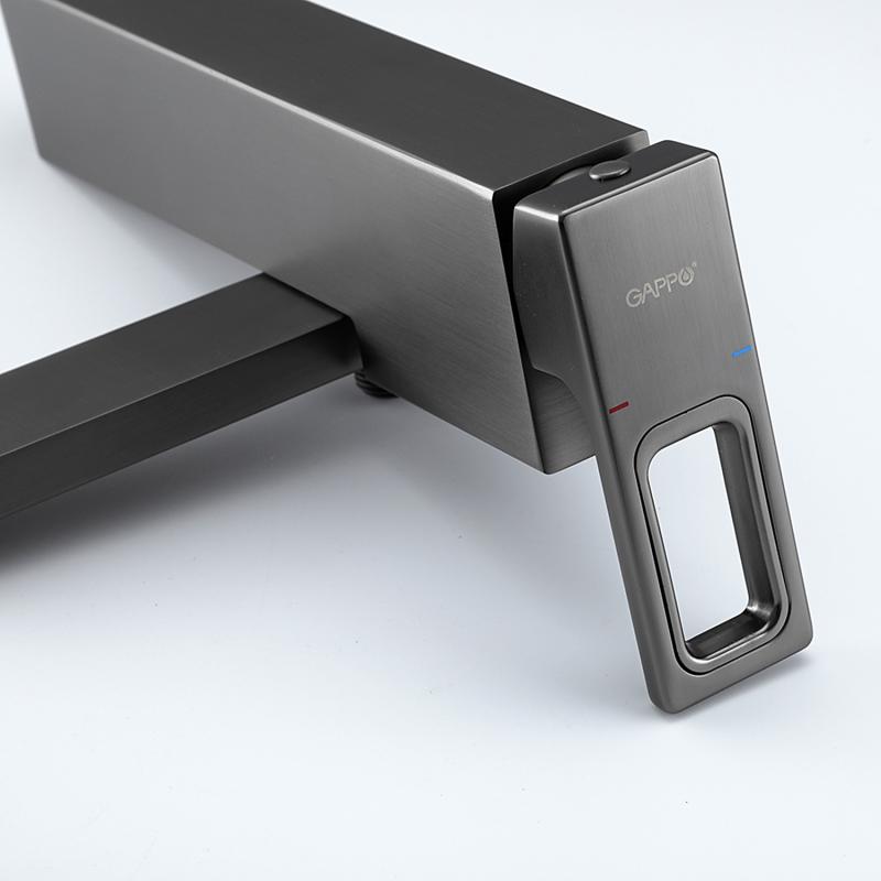 Смеситель для ванны Gappo G3217-9, оружейная сталь — изображение 7