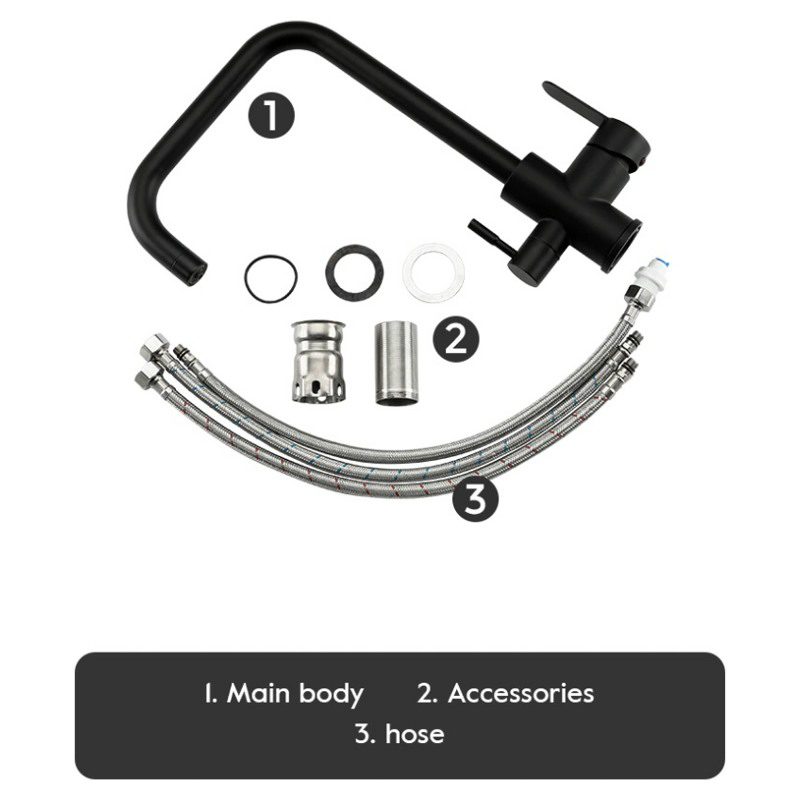 Смеситель для кухни под фильтр Frap F43801-6, чёрный — изображение 7