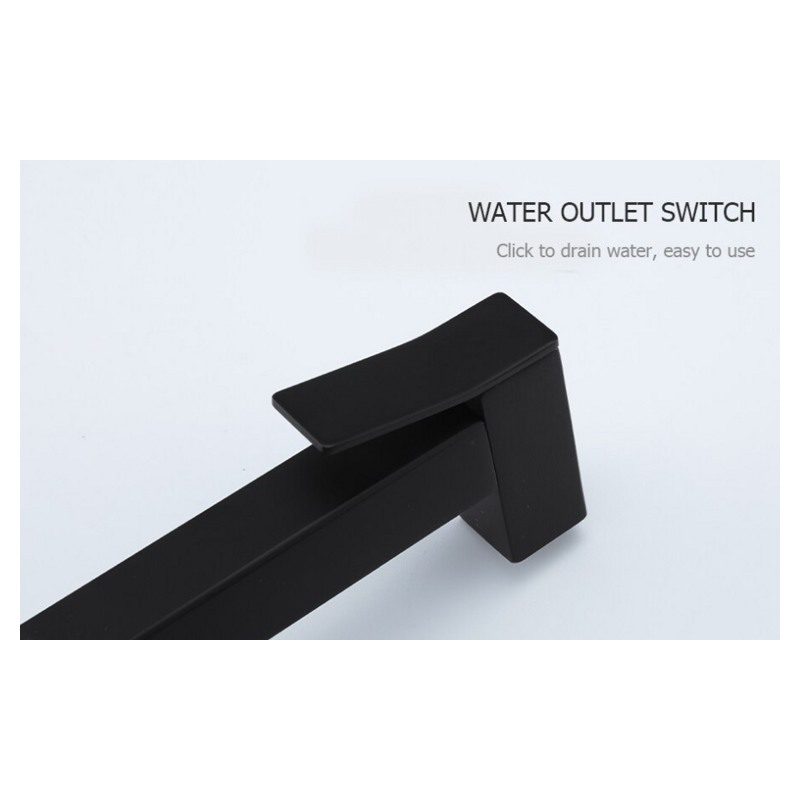 Смеситель скрытого монтажа для гигиенического душа Frap F72802-6, чёрный — изображение 6