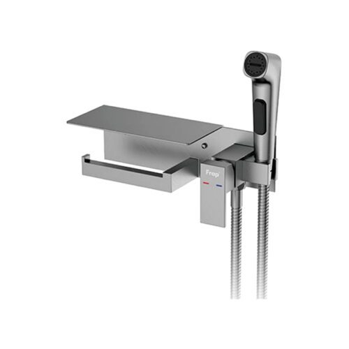 Смеситель скрытого монтажа для гигиенического душа Frap F2076-9, оружейная сталь