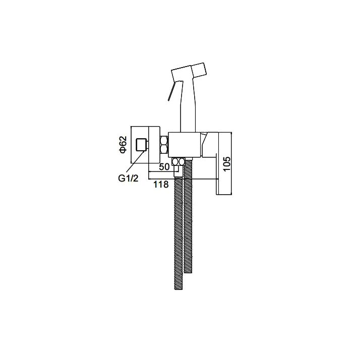 Смеситель для гигиенического душа Frap F20801 — изображение 2