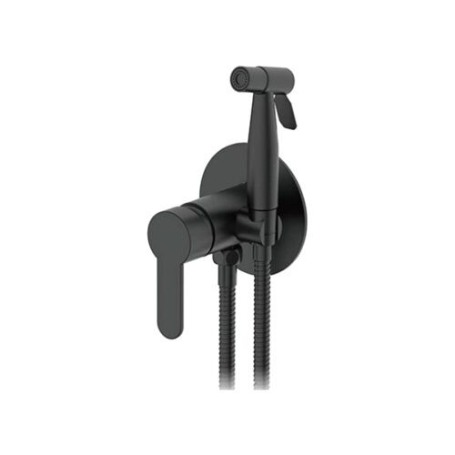 Смеситель скрытого монтажа для гигиенического душа Frap F72801-6, чёрный