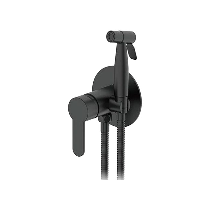 Смеситель скрытого монтажа для гигиенического душа Frap F72801-6, чёрный