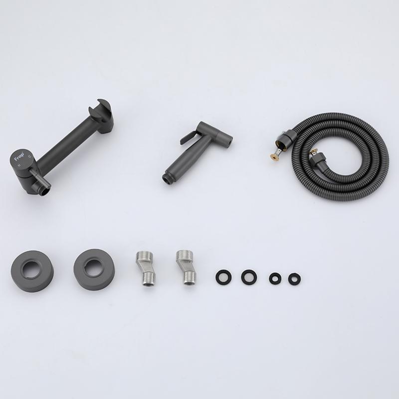 Смеситель для гигиенического душа Frap F7503-9, оружейная сталь — изображение 10