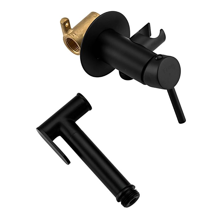 Смеситель скрытого монтажа для гигиенического душа Frap F7505-6, чёрный — изображение 3