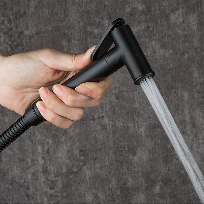 Смеситель скрытого монтажа для гигиенического душа Frap F7505-6, чёрный — изображение 8