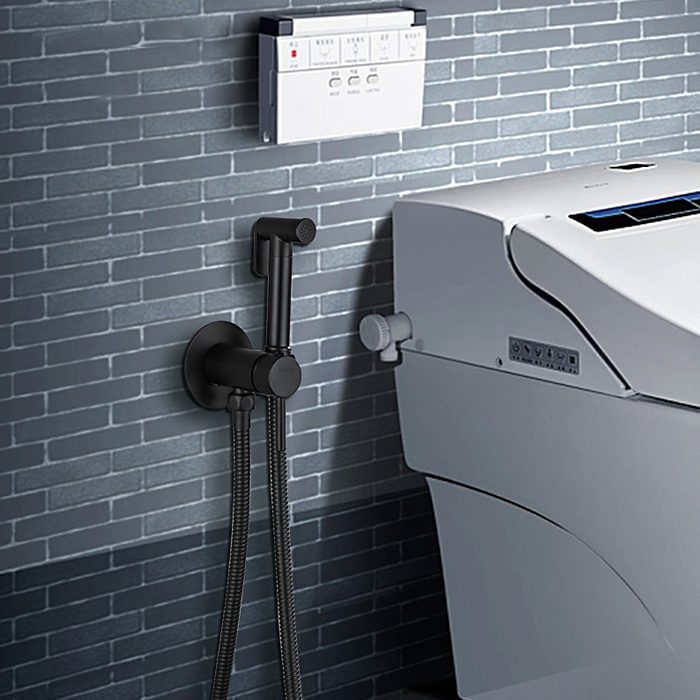 Смеситель скрытого монтажа для гигиенического душа Frap F7505-6, чёрный — изображение 10