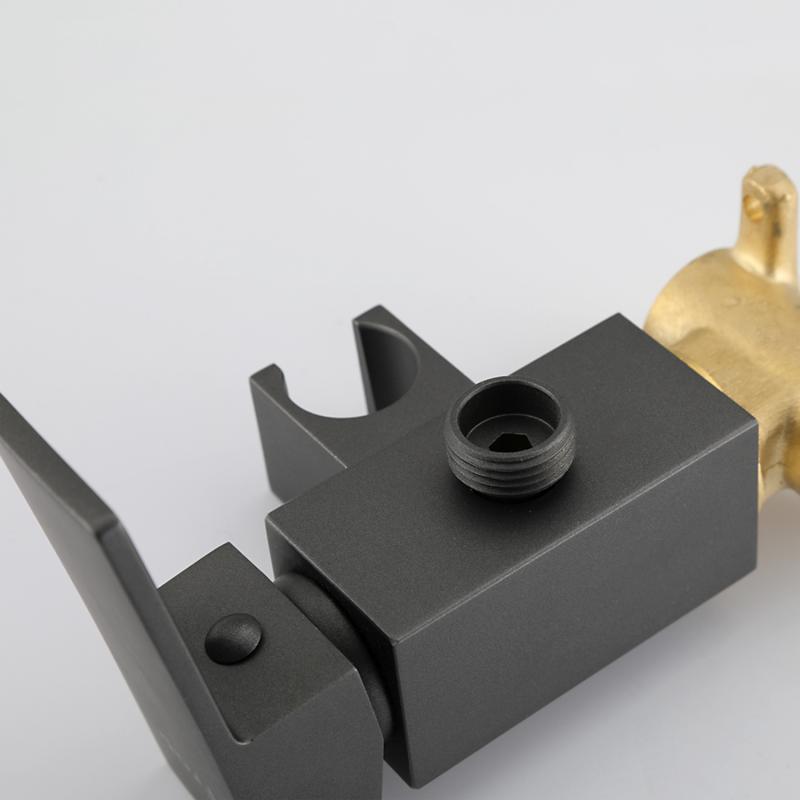 Смеситель скрытого монтажа для гигиенического душа Frap F7506-9, оружейная сталь — изображение 4