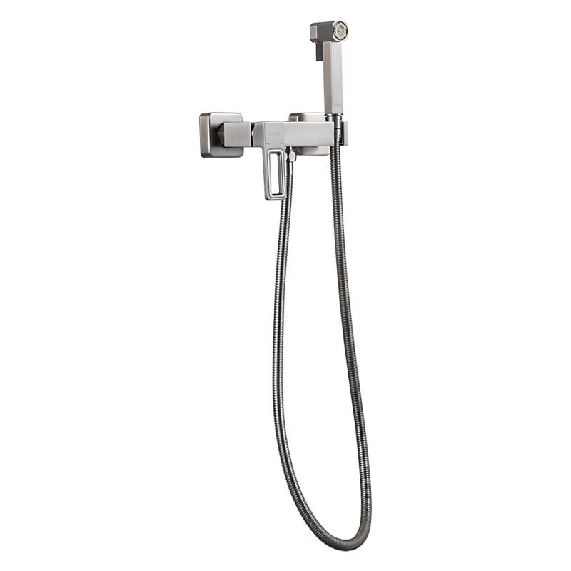 Смеситель для гигенического душа Gappo G2017-9, оружейная сталь