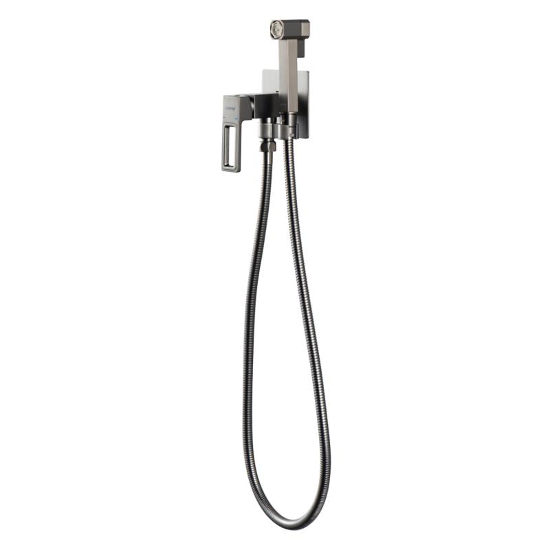 Смеситель скрытого монтажа для гигиенического душа Gappo G7217-19, оружейная сталь