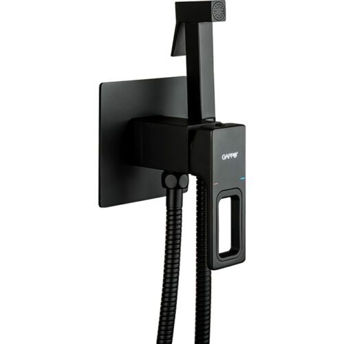Смеситель скрытого монтажа для гигиенического душа Gappo G7217-6, чёрный