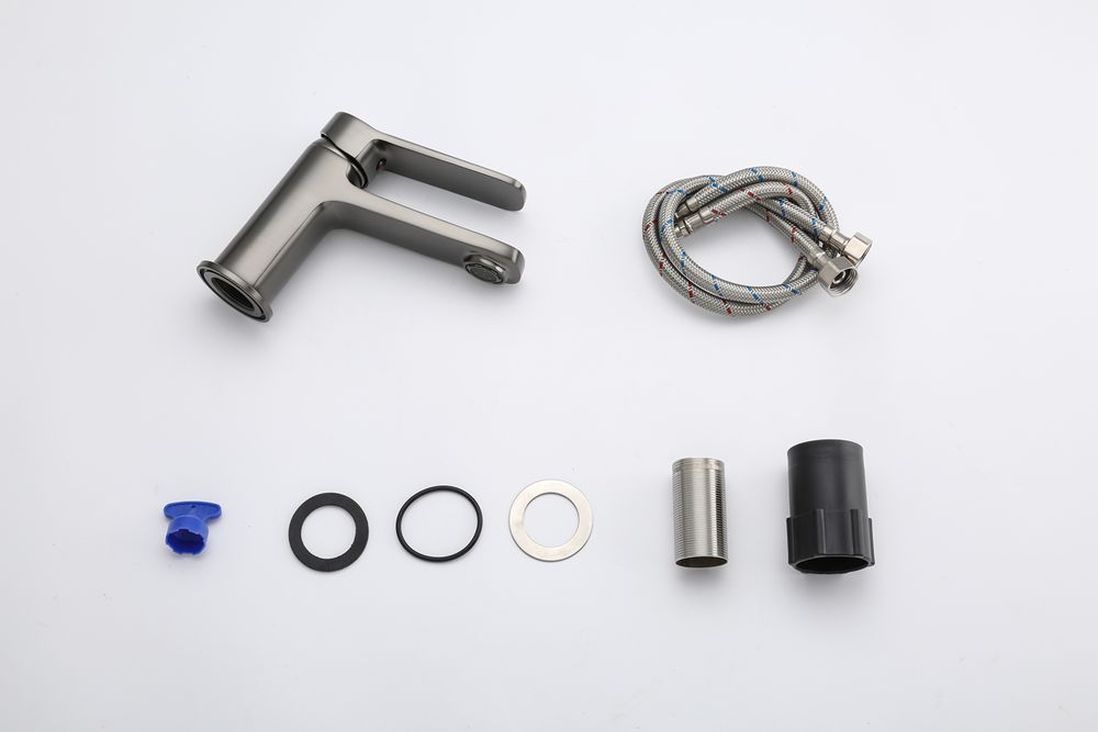 Смеситель для умывальника Frap F1062-9, оружейная сталь — изображение 5