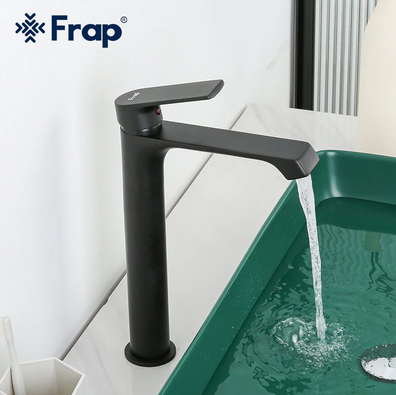 Смеситель для умывальника Frap F1071-26, чёрный — изображение 4