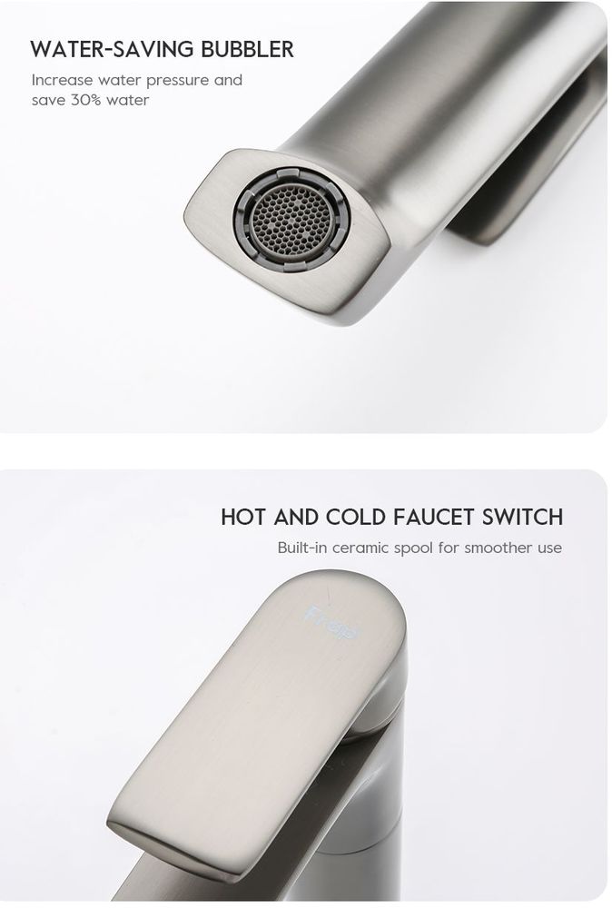 Смеситель для умывальника Frap F1071-29, оружейная сталь — изображение 4