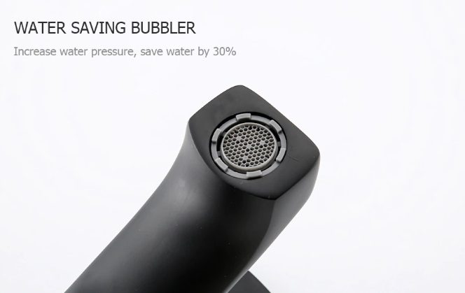 Смеситель для умывальника Frap F1071-6, чёрный — изображение 4