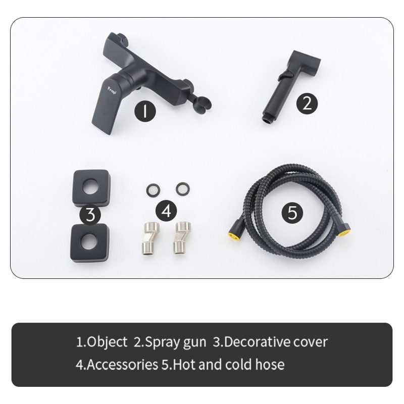 Смеситель для гигиенического душа Frap F2071-6, чёрный — изображение 6