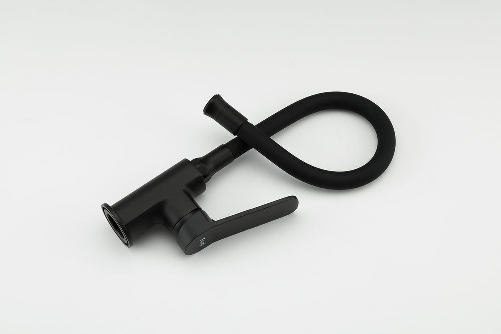 Смеситель для кухни с гибким изливом Frap F4462, чёрный — изображение 5