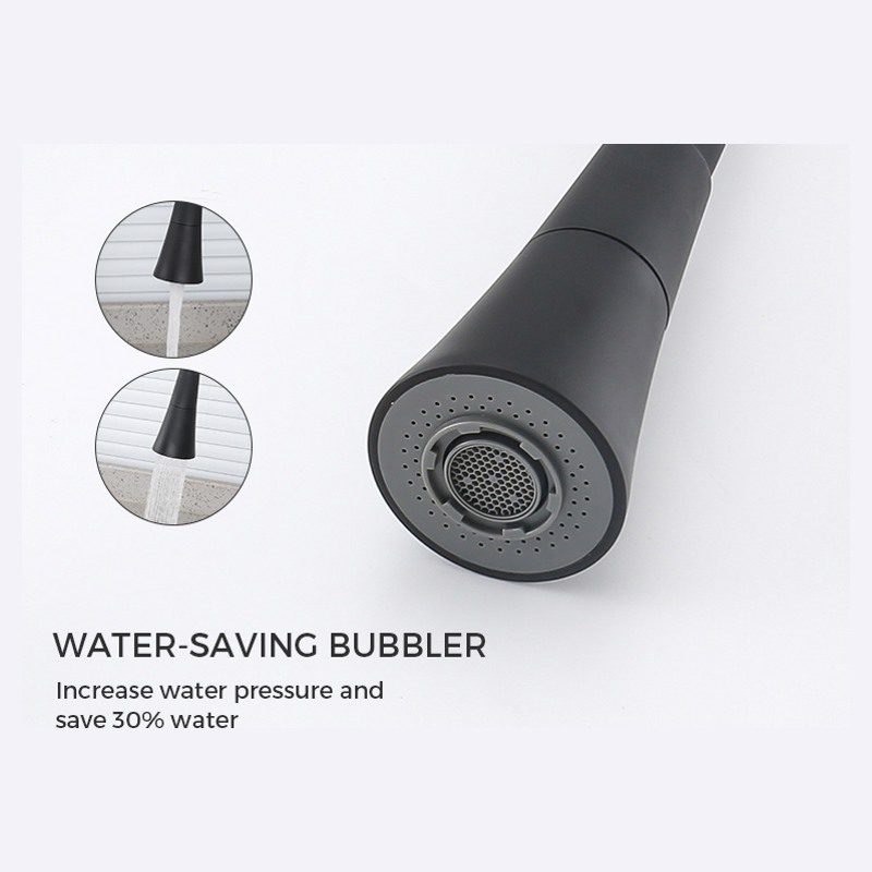 Смеситель для кухни с гибким изливом Frap F4471-6, чёрный — изображение 4