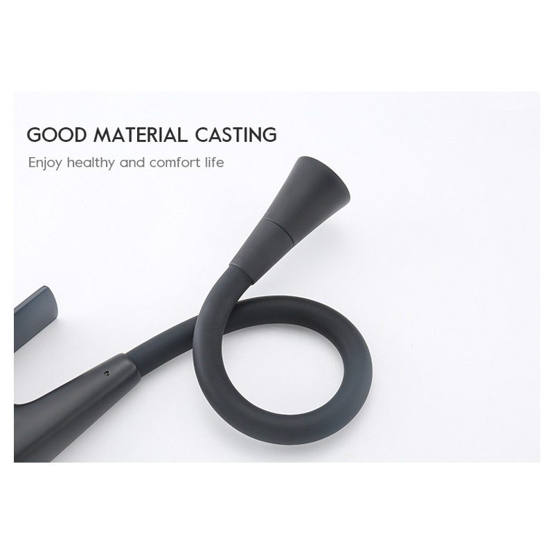 Смеситель для кухни с гибким изливом Frap F4471-6, чёрный — изображение 5