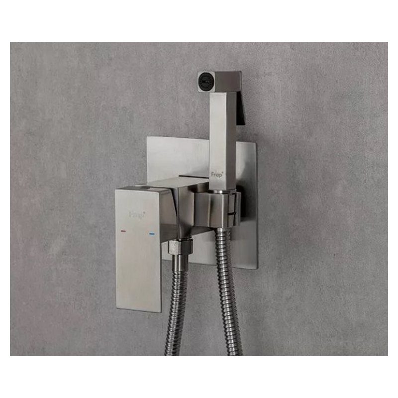 Смеситель скрытого монтажа для гигиенического душа Frap F72802, сатин — изображение 3