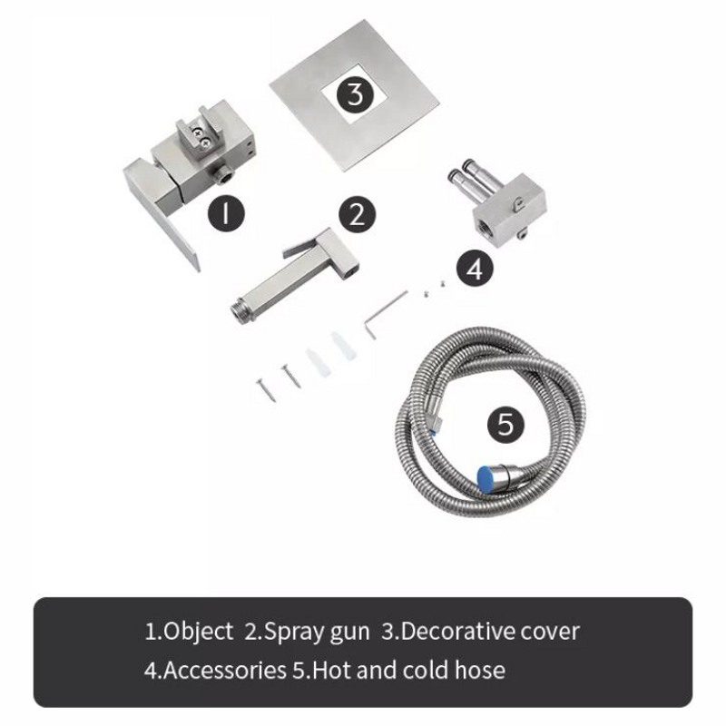 Смеситель скрытого монтажа для гигиенического душа Frap F72802, сатин — изображение 7