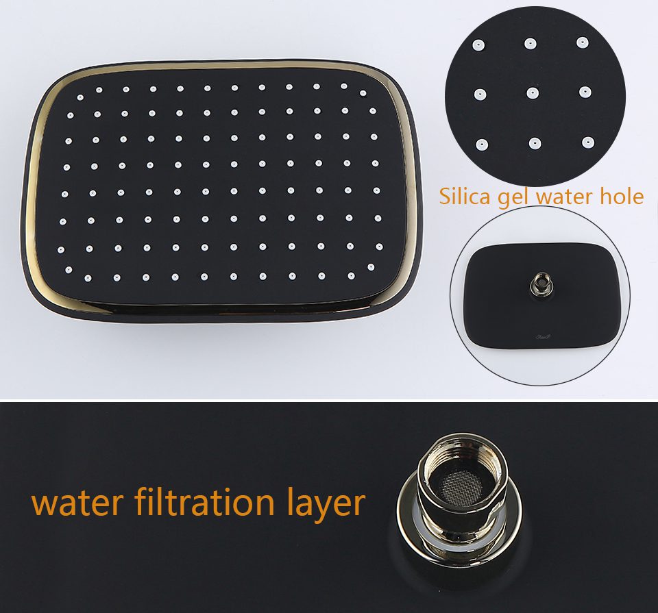 Душевая система Faop A2406-6, чёрный/золото — изображение 12